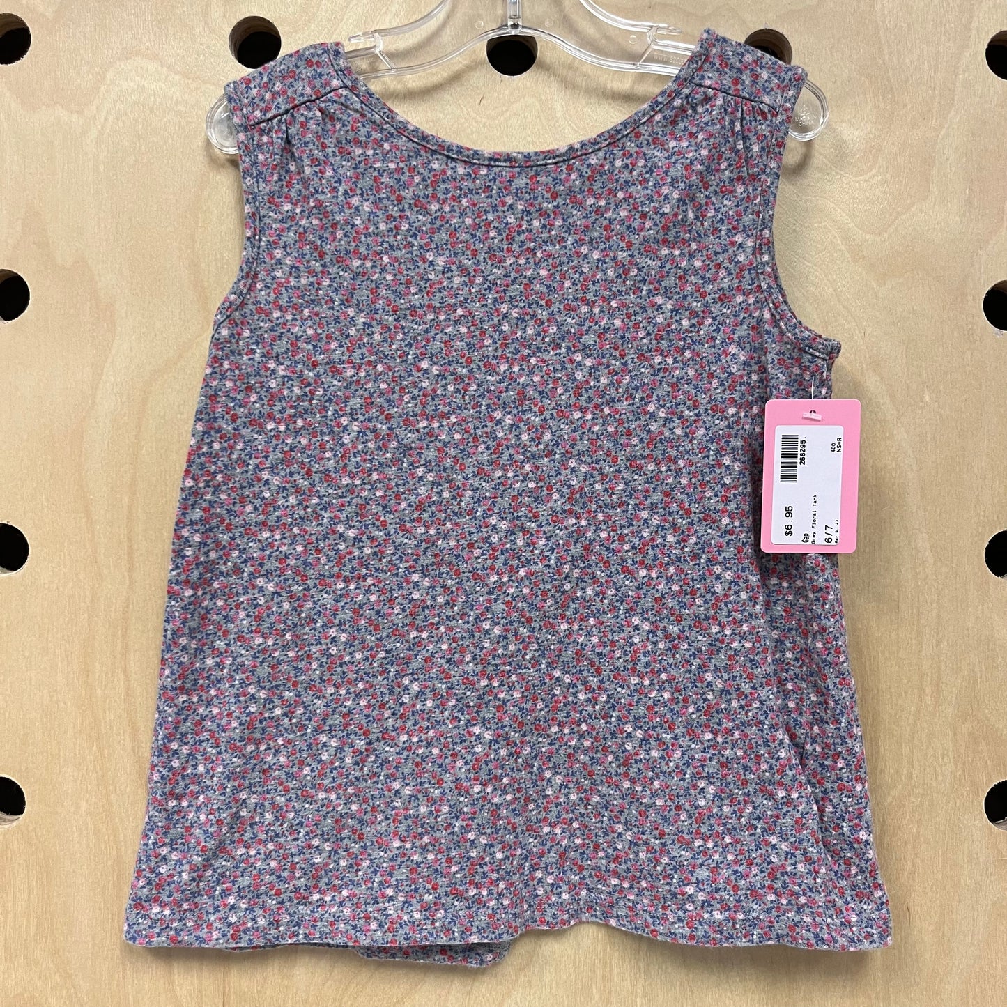 Grey Floral Tank