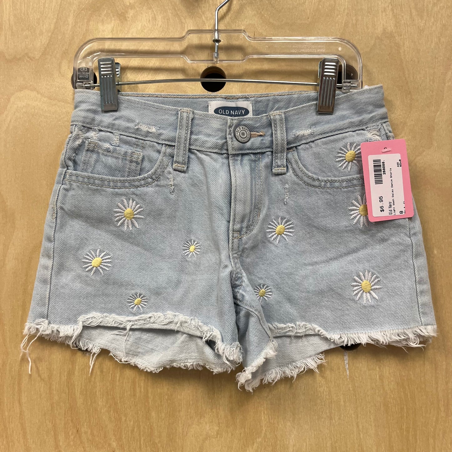 Light Wash Daisy Denim Shorts