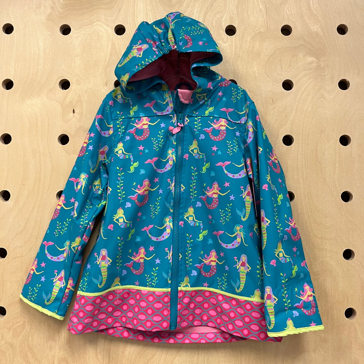 Blue & Pink Mermaid Rain Jacket