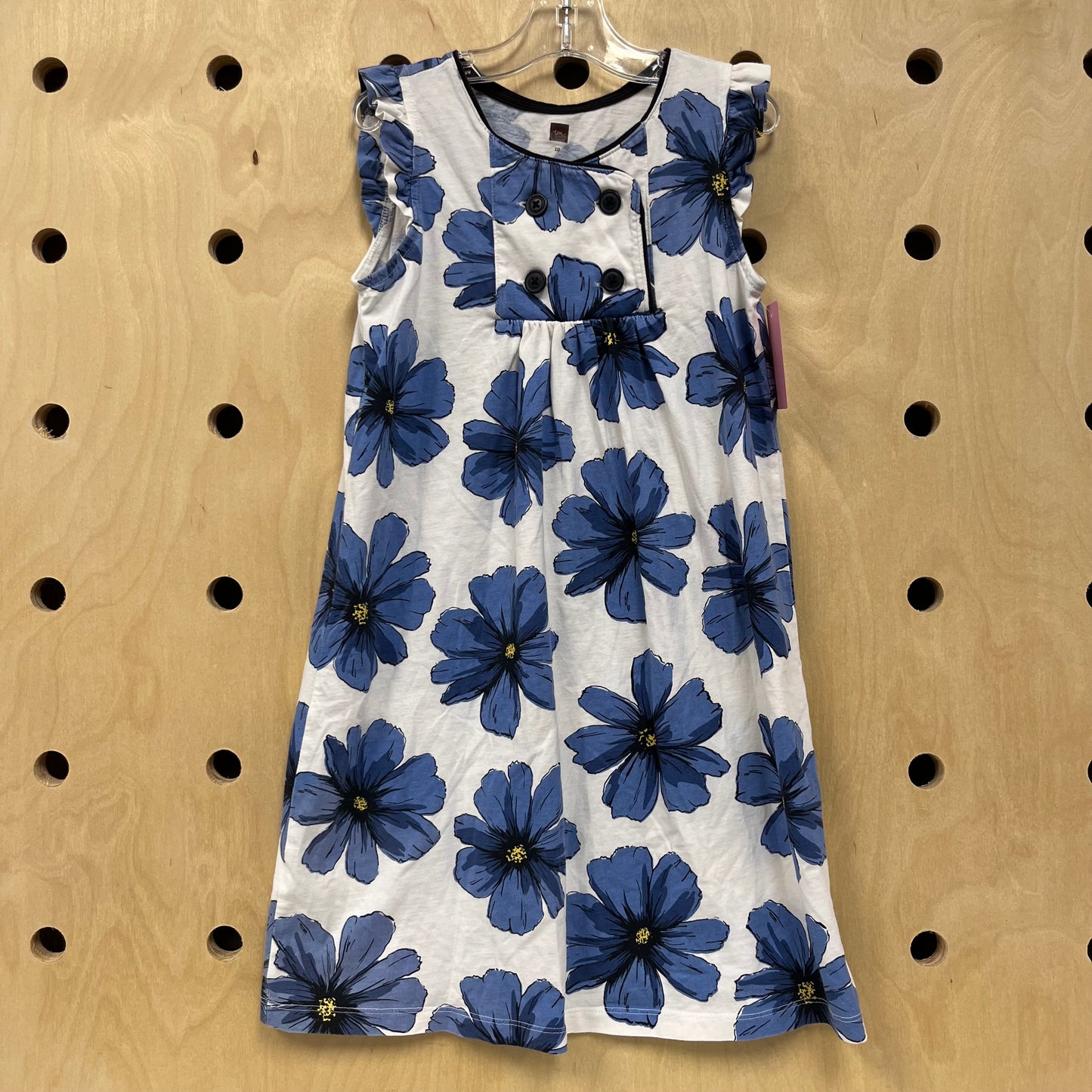 White & Blue Floral Dress