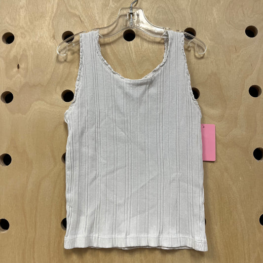 White Ribbed Tank