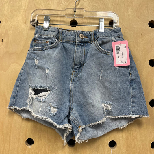 Distressed Denim Shorts