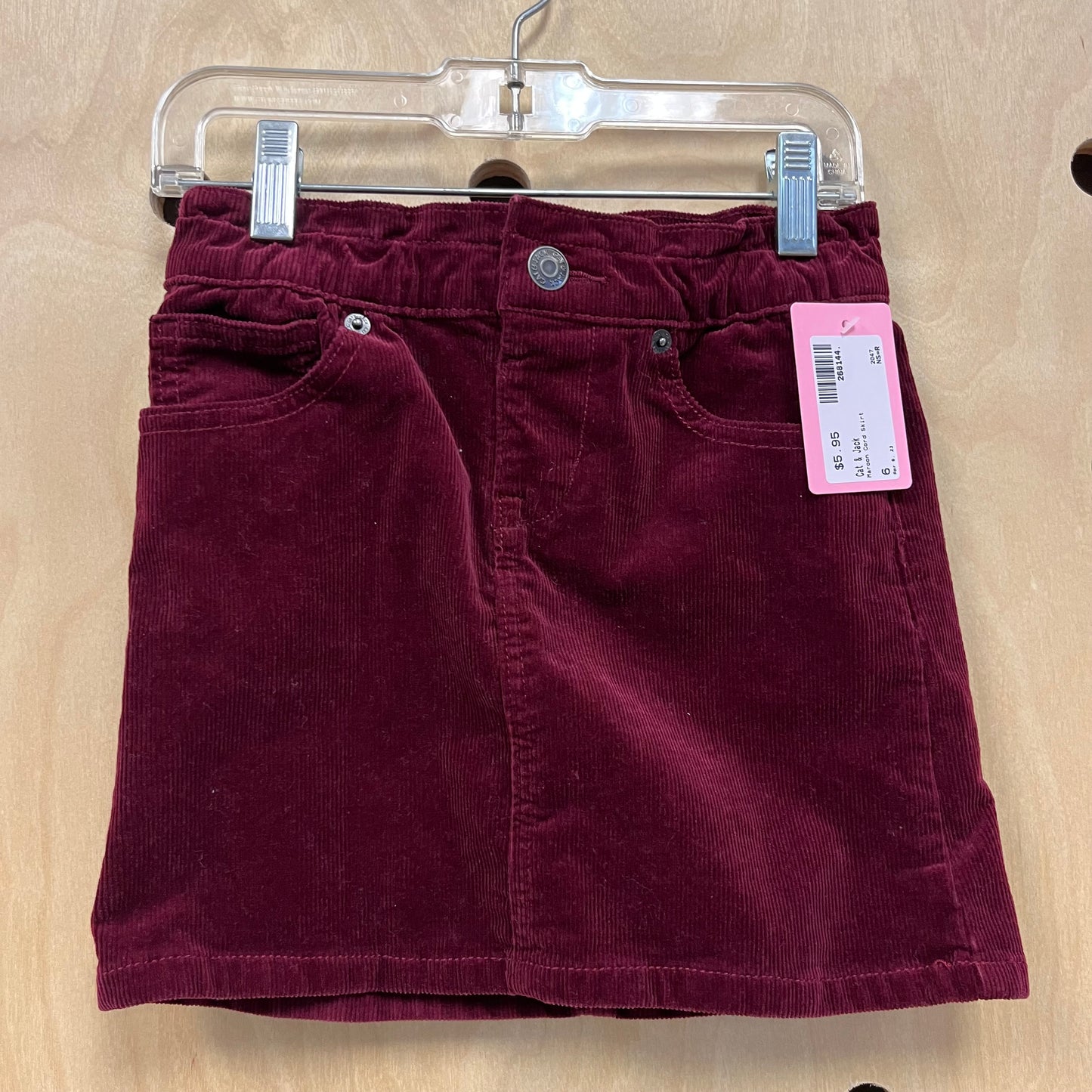 Maroon Cord Skirt