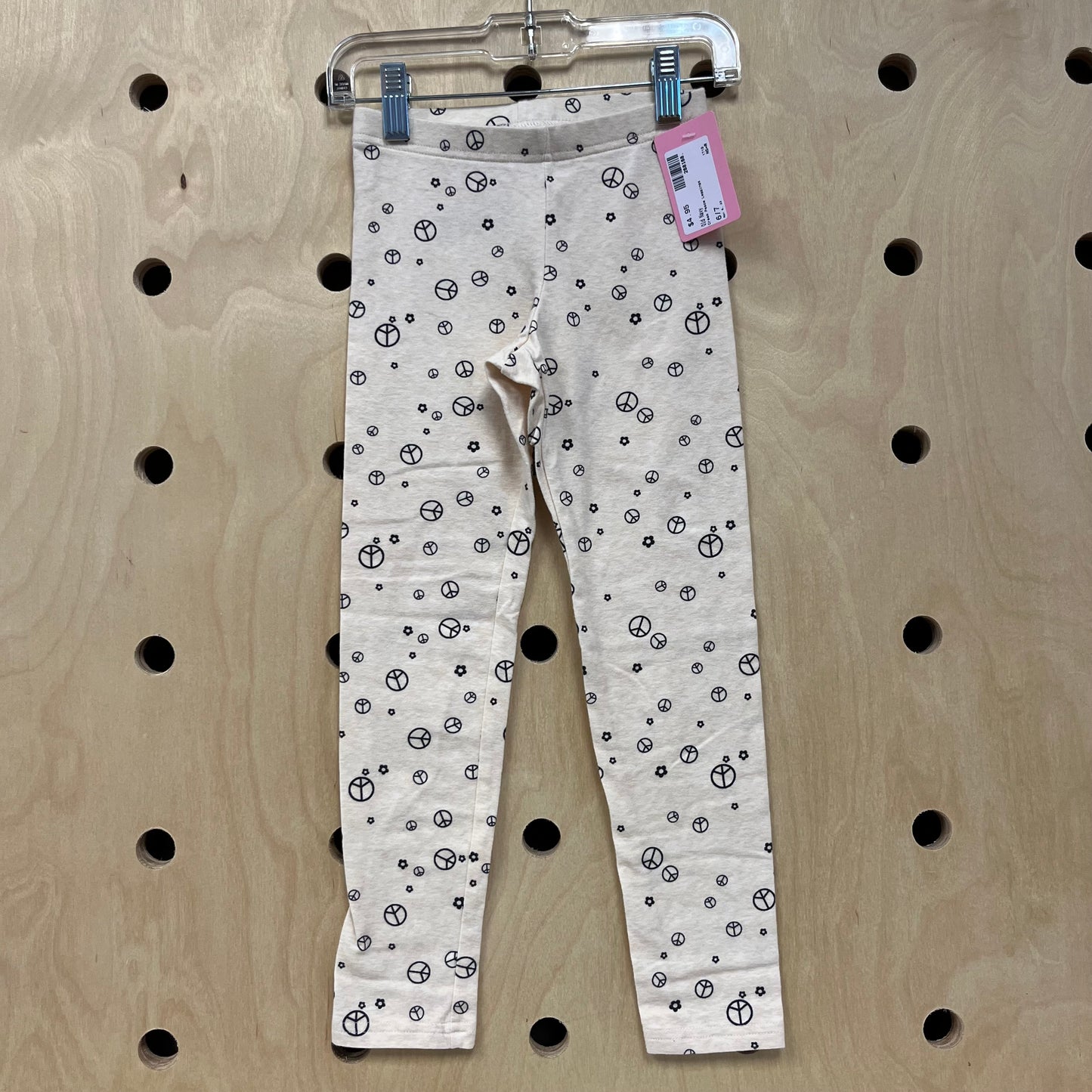 Cream Peace Leggings