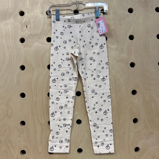 Cream Peace Leggings