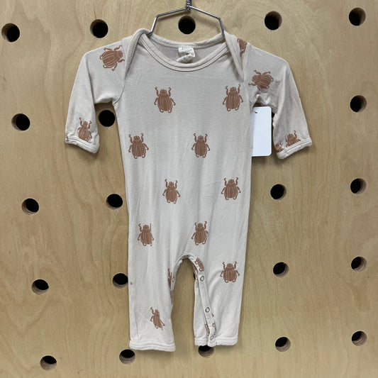 Beige Bamboo Beetle Romper