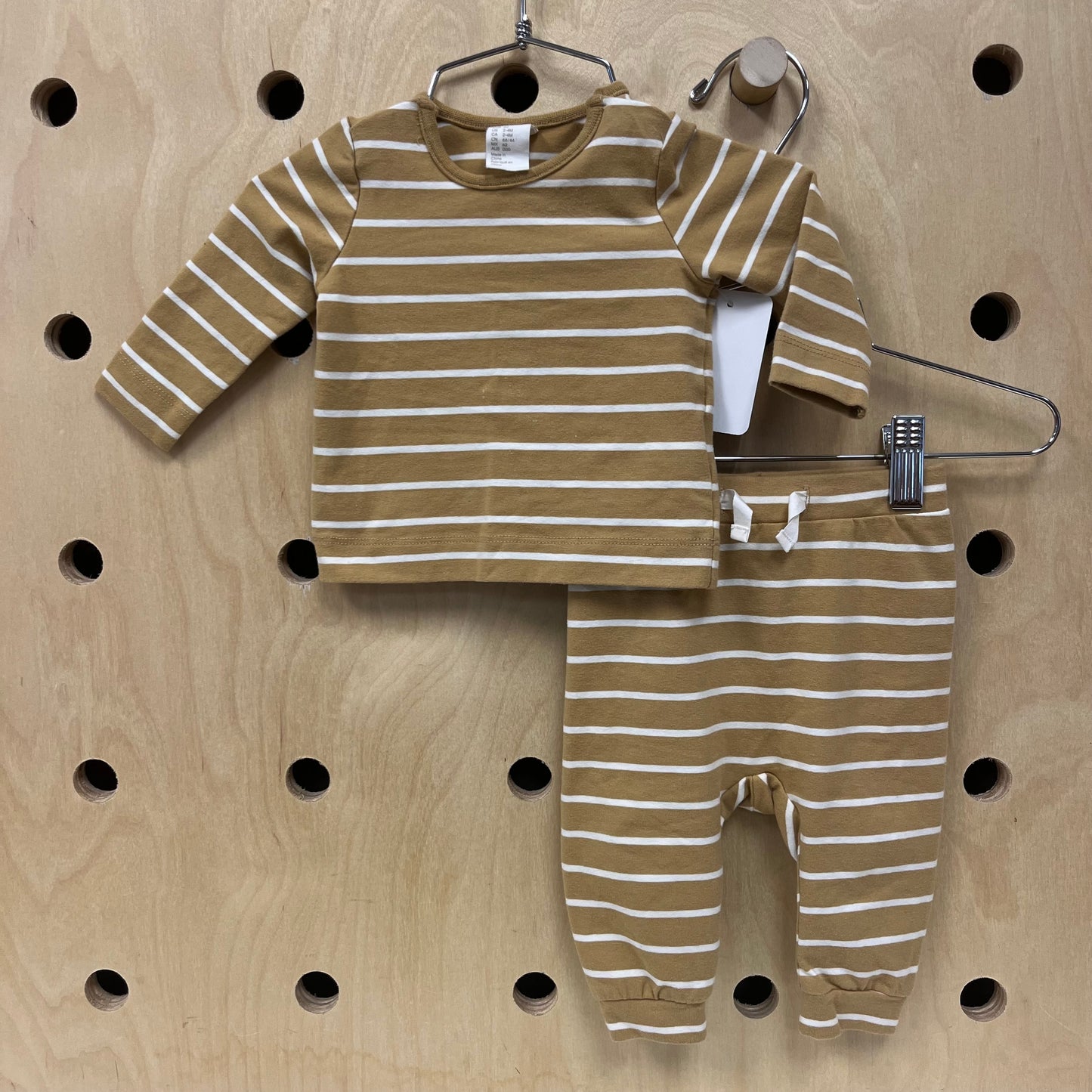 Brown Striped Organic Outfit