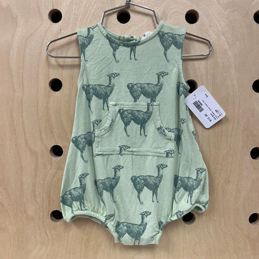 Green Bamboo Alpaca Bubble Romper