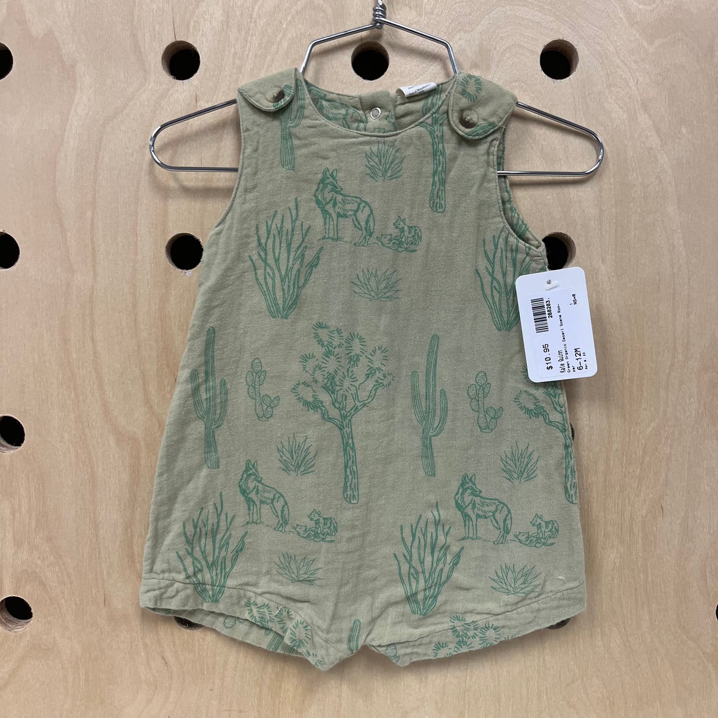 Green Organic Desert Scene Romper