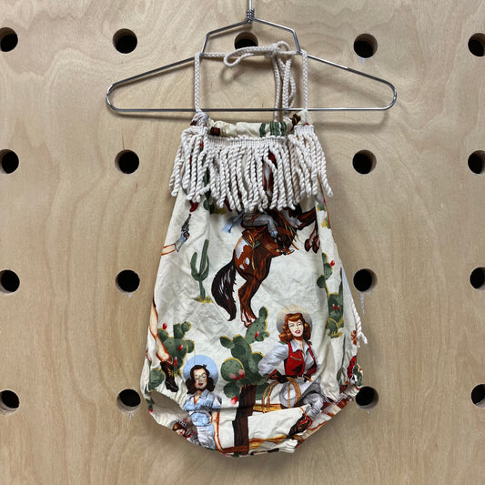 Cowgirl Fringe Bubble Romper