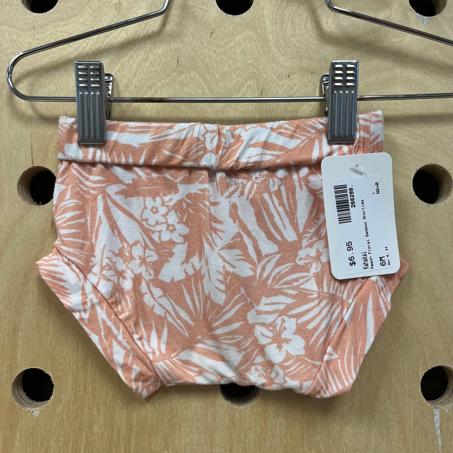 Peach Floral Bamboo Shorties