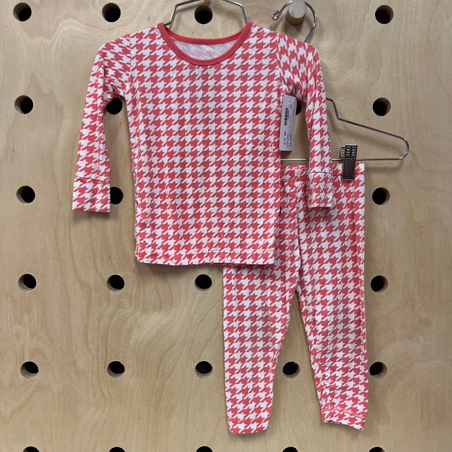 Coral Houndstooth 2pc. Bamboo