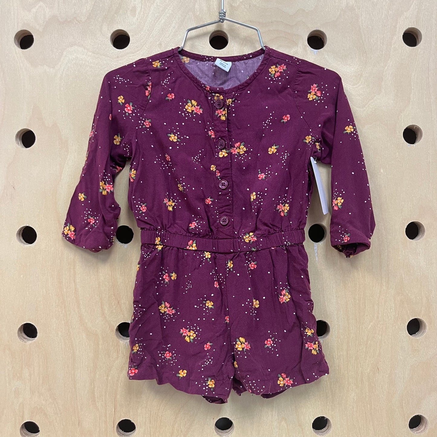 Purple Floral Romper