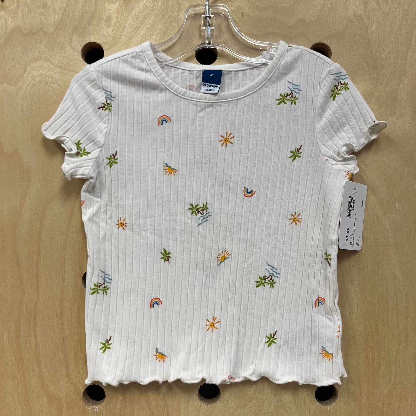 Rainbow & Sun Ribbed Top