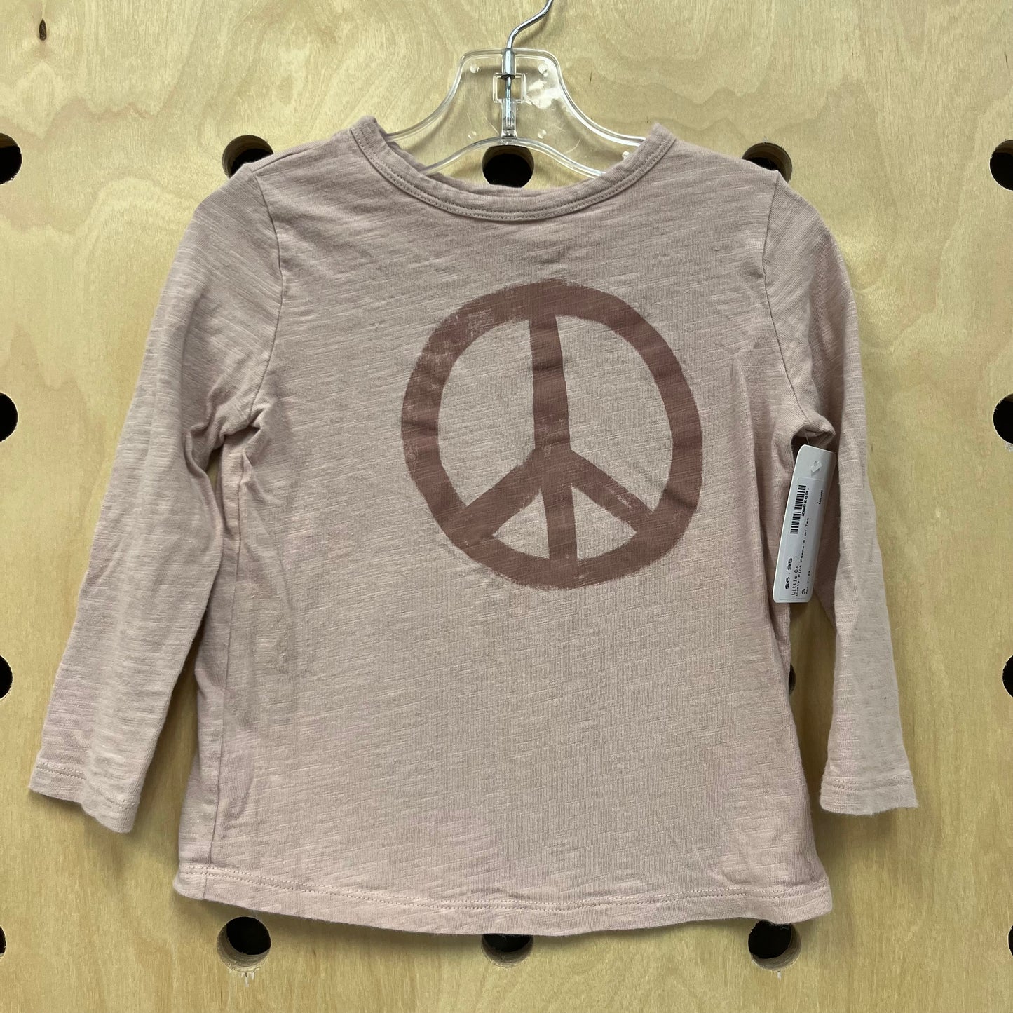 Dusty Pink Peace Sign Tee