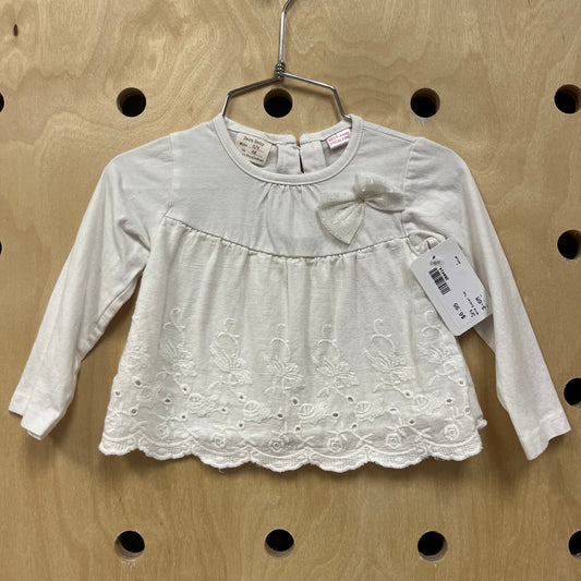 White Eyelet Top