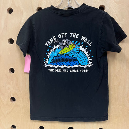 Black Surf Skeleton Tee