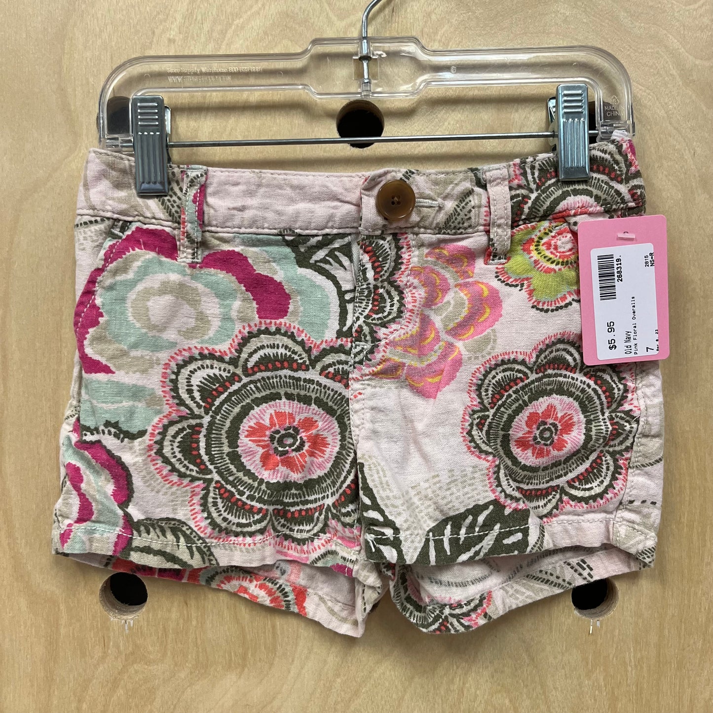 Pink Floral Shorts
