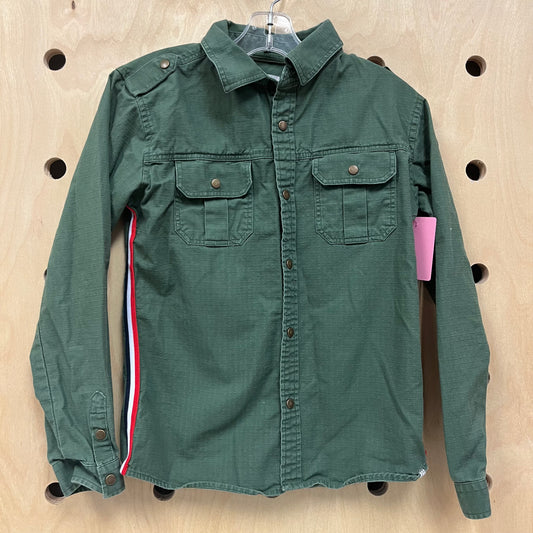 Army Green Snap Shacket