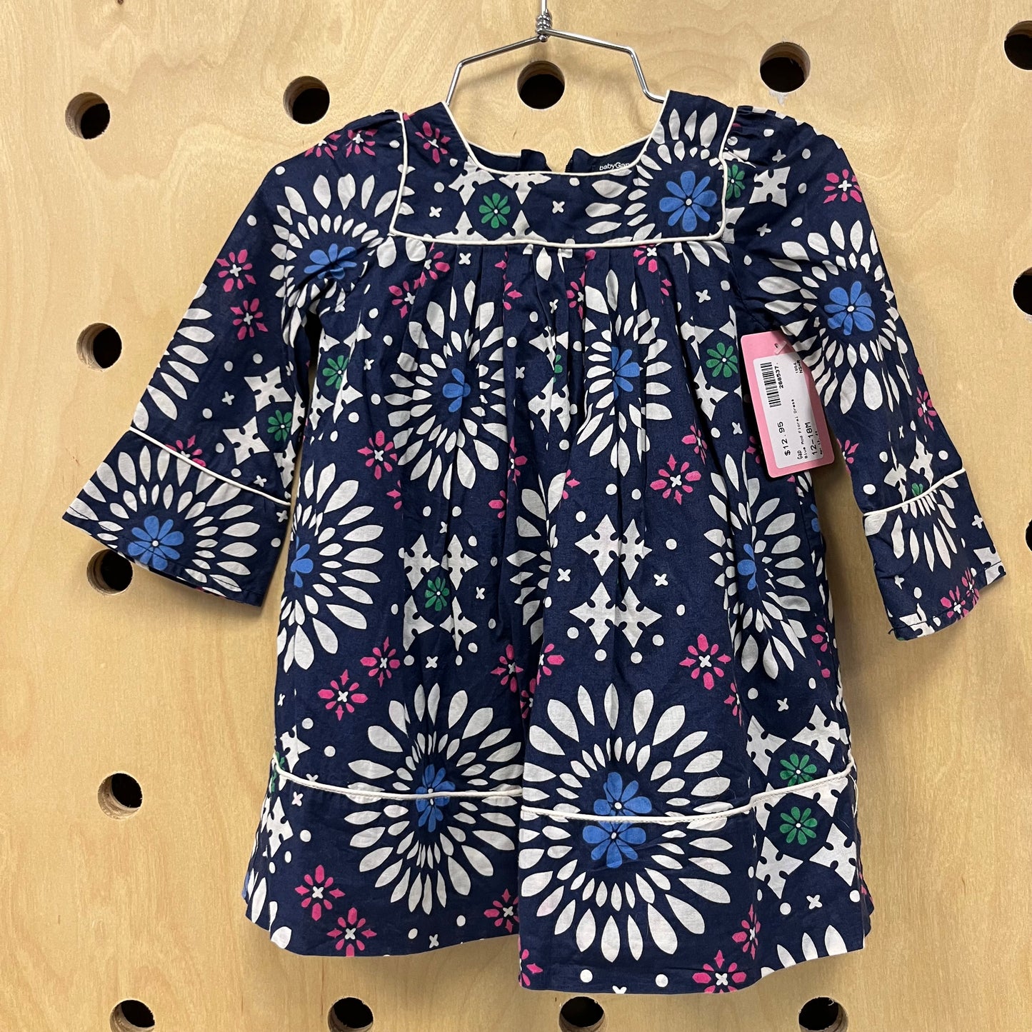 Blue Mod Floral Dress