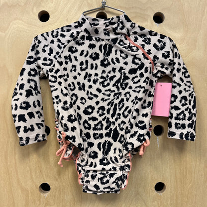 Pink Animal Print Swimsuit