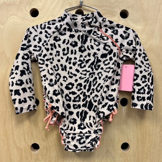 Pink Animal Print Swimsuit