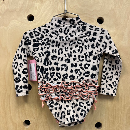 Pink Animal Print Swimsuit