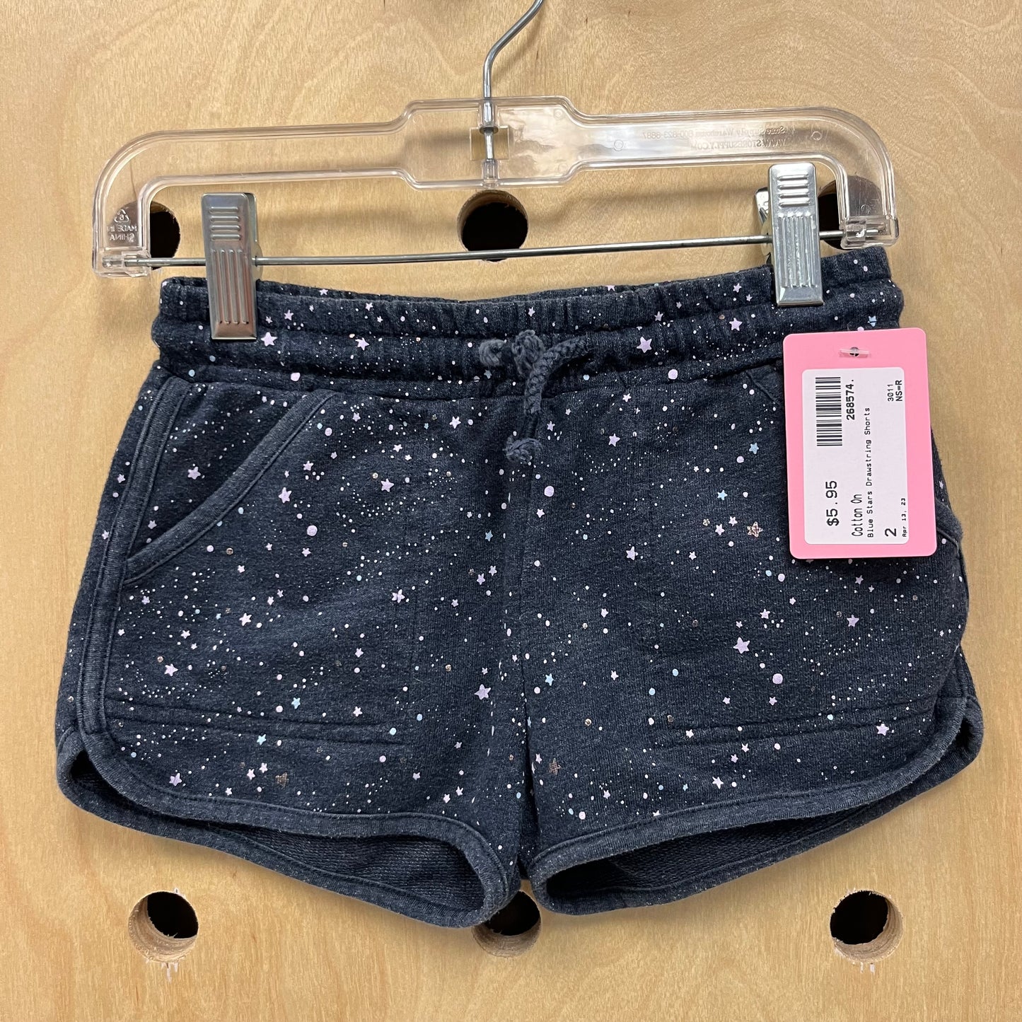 Blue Stars Drawstring Shorts