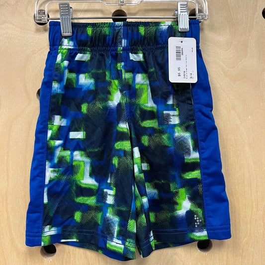 Blue & Green Active Shorts