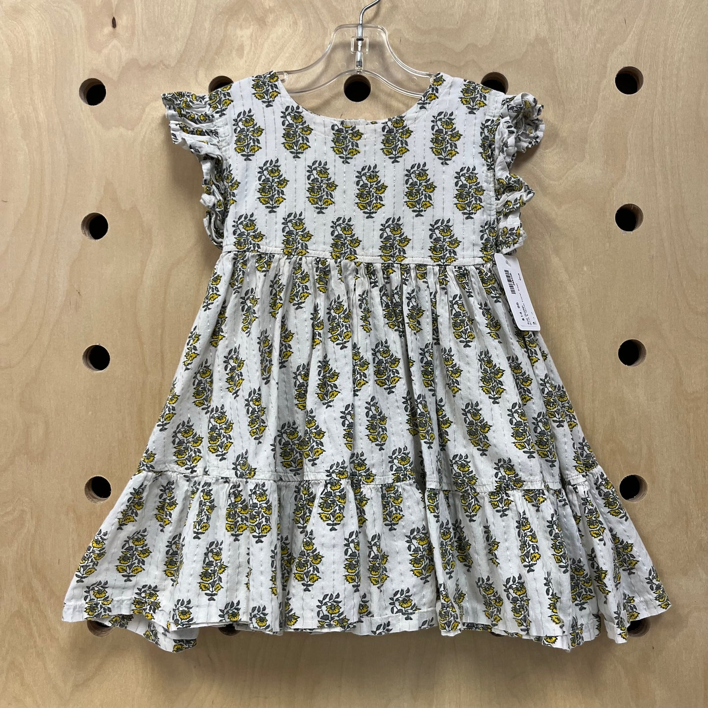 White & Yellow Floral Dress