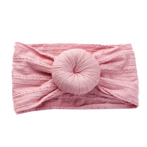 Headband - Dusty Rose Knit Bun
