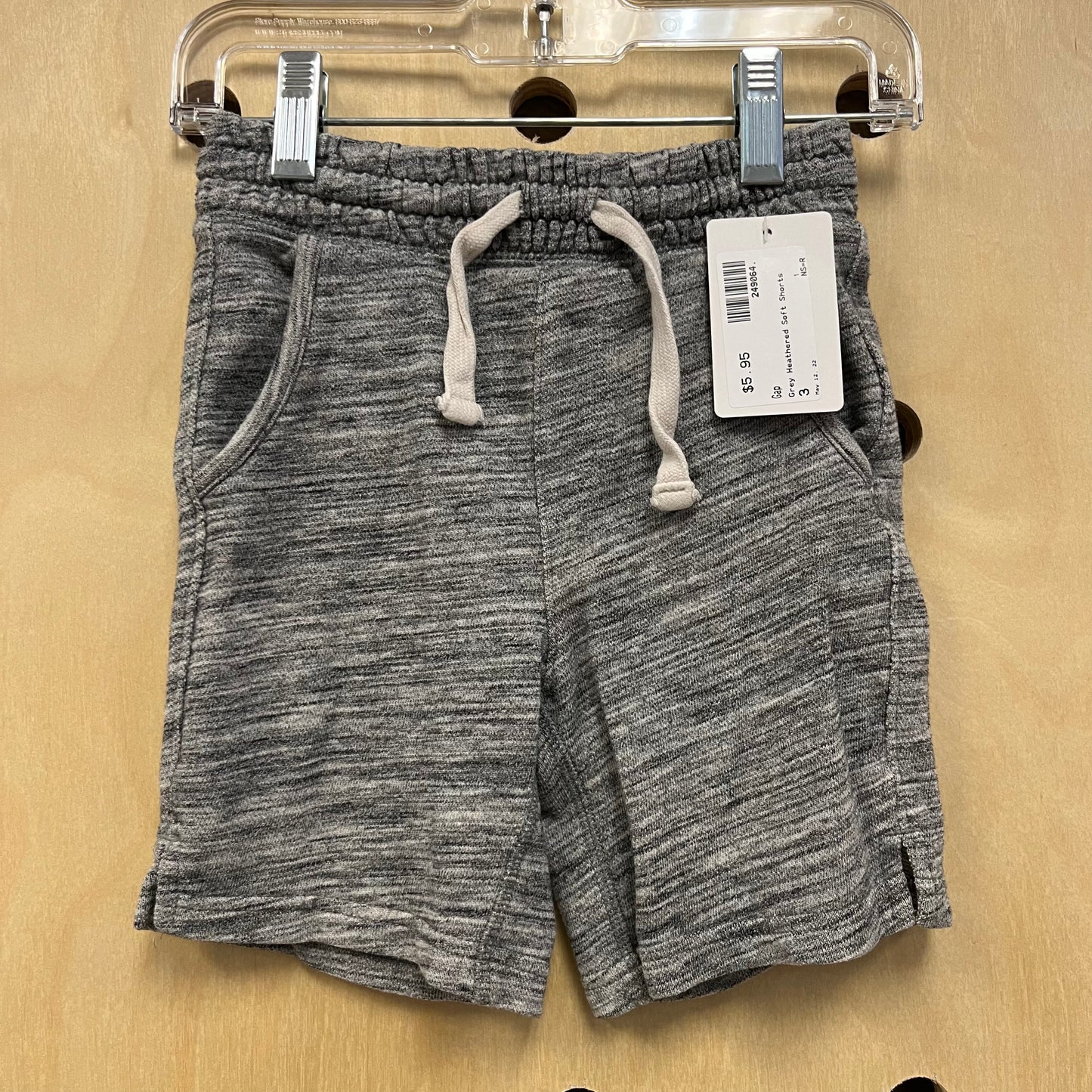 Grey Heathered Soft Shorts