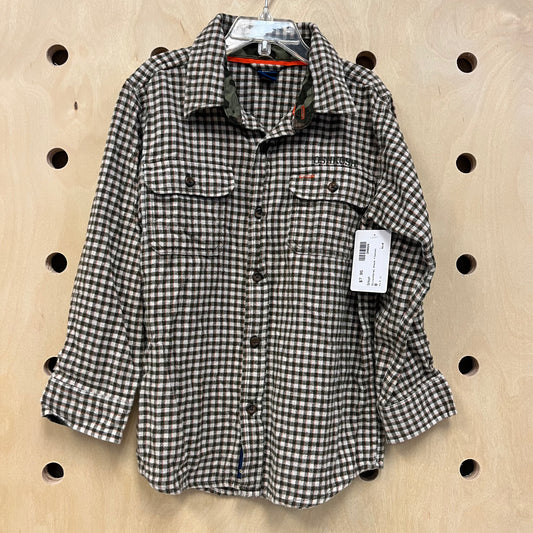 Olive+Coral Check Flannel
