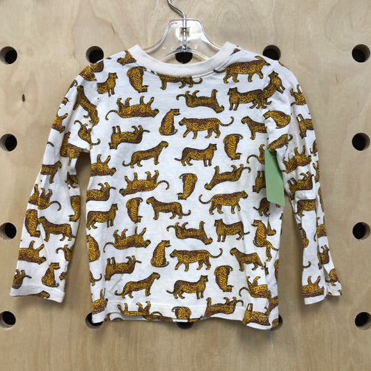 Cream Cheetah LS Tee