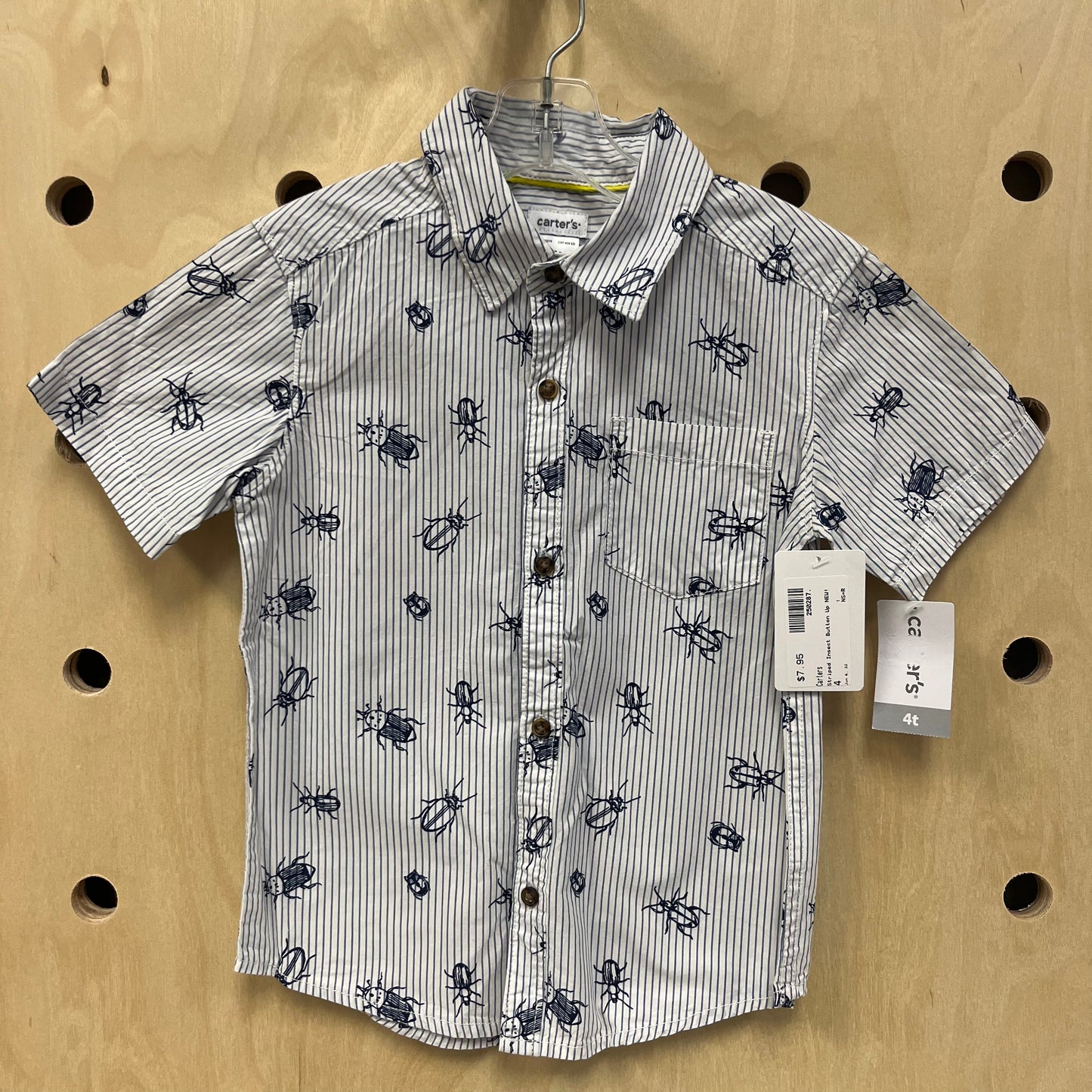 Striped Insect Button Up NEW!