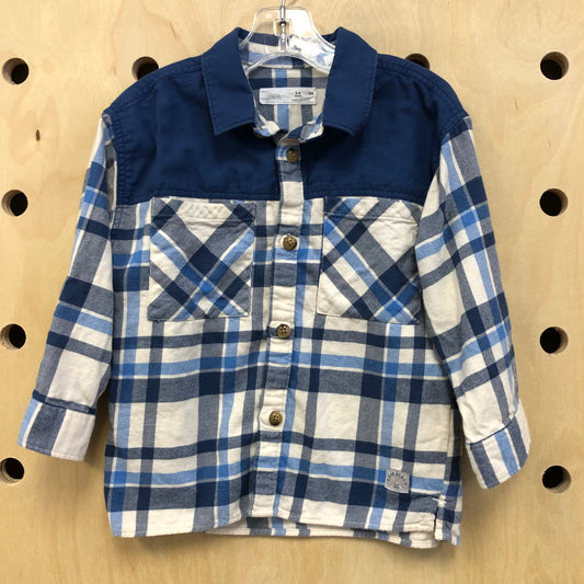 Blue + White Flannel