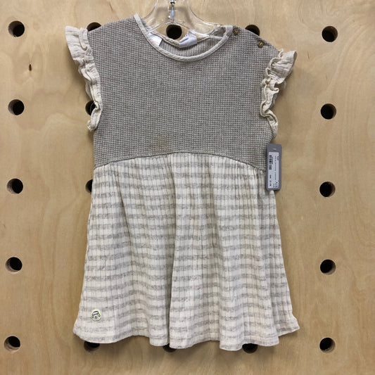 Grey + Oatmeal Textured Dress