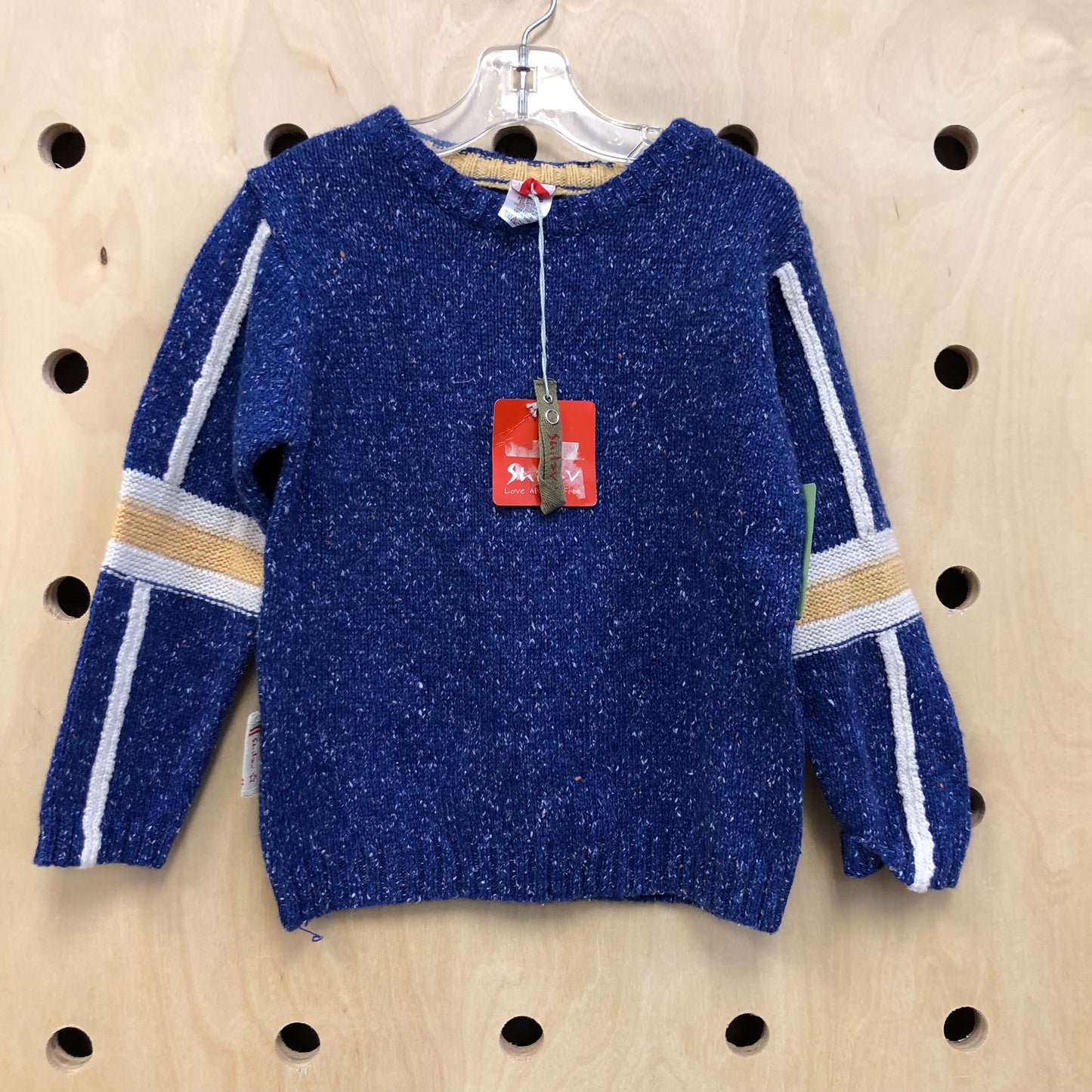 Blue/Yellow Wool Blend Sweater NEW