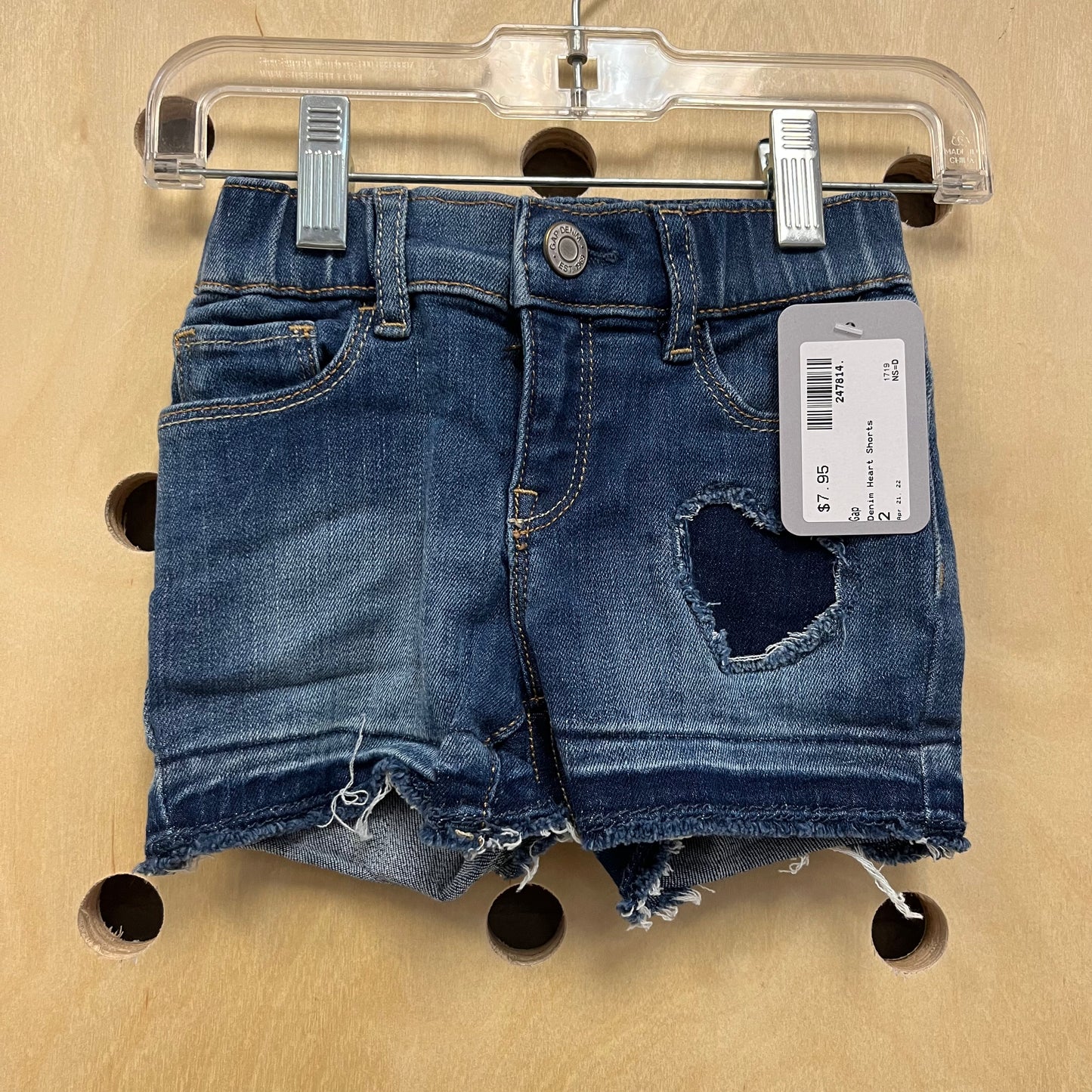 Denim Heart Shorts