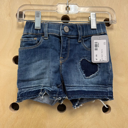 Denim Heart Shorts