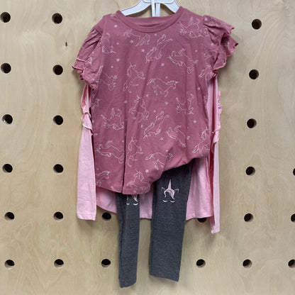 Pink Sequin Unicorn Outfit NEW