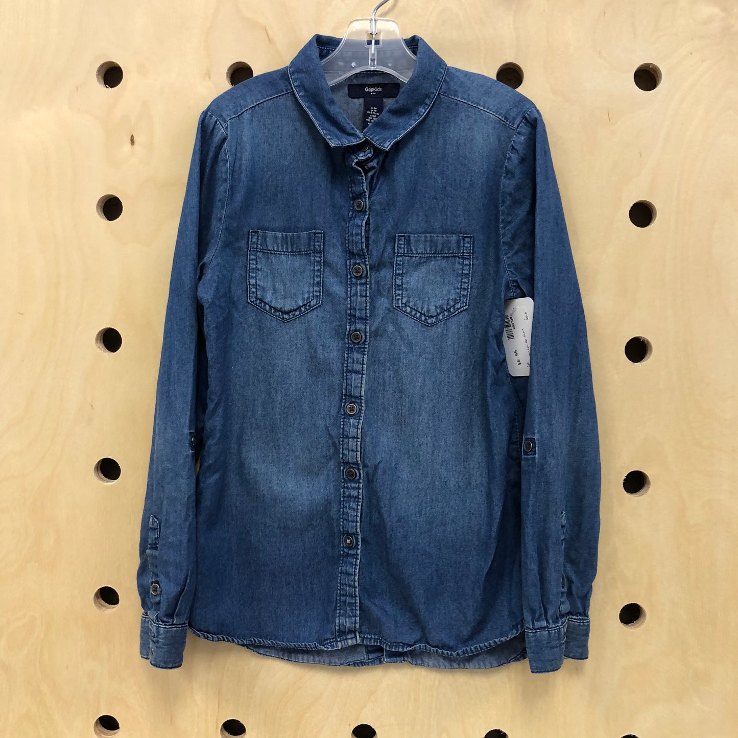Denim Button Up Tunic Shirt