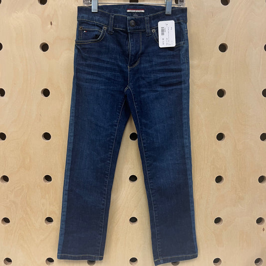 Dark Wash Slim Straight Denim