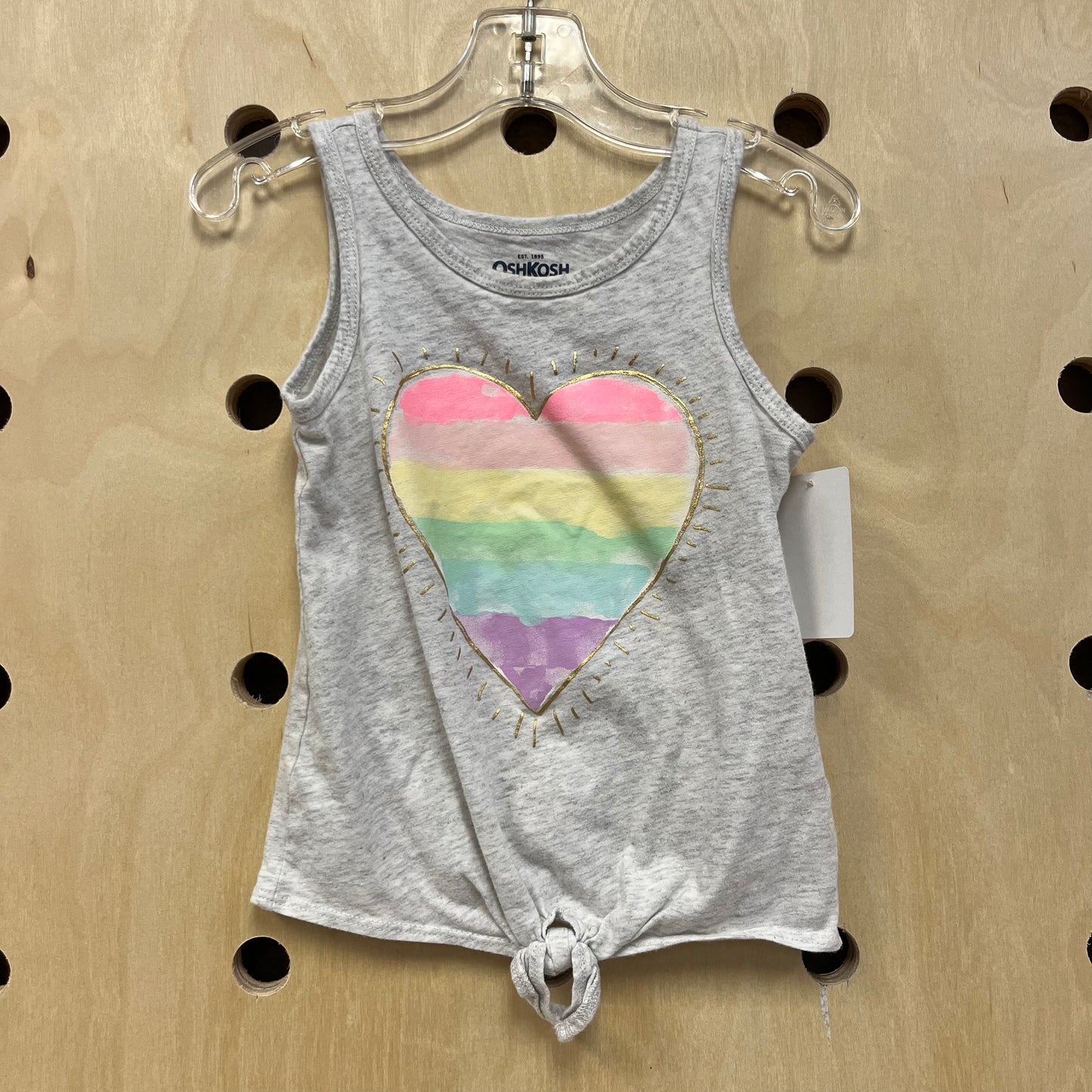 Striped Heart Tie Tank