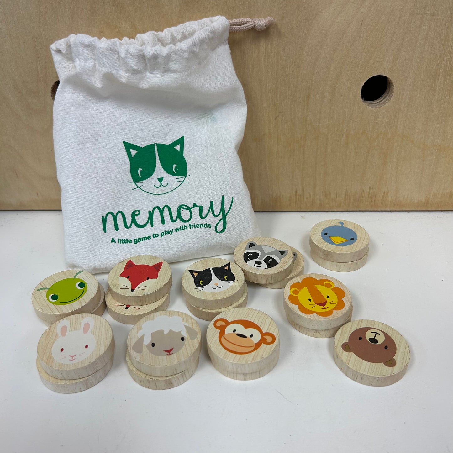 Wooden Animals Memory Game