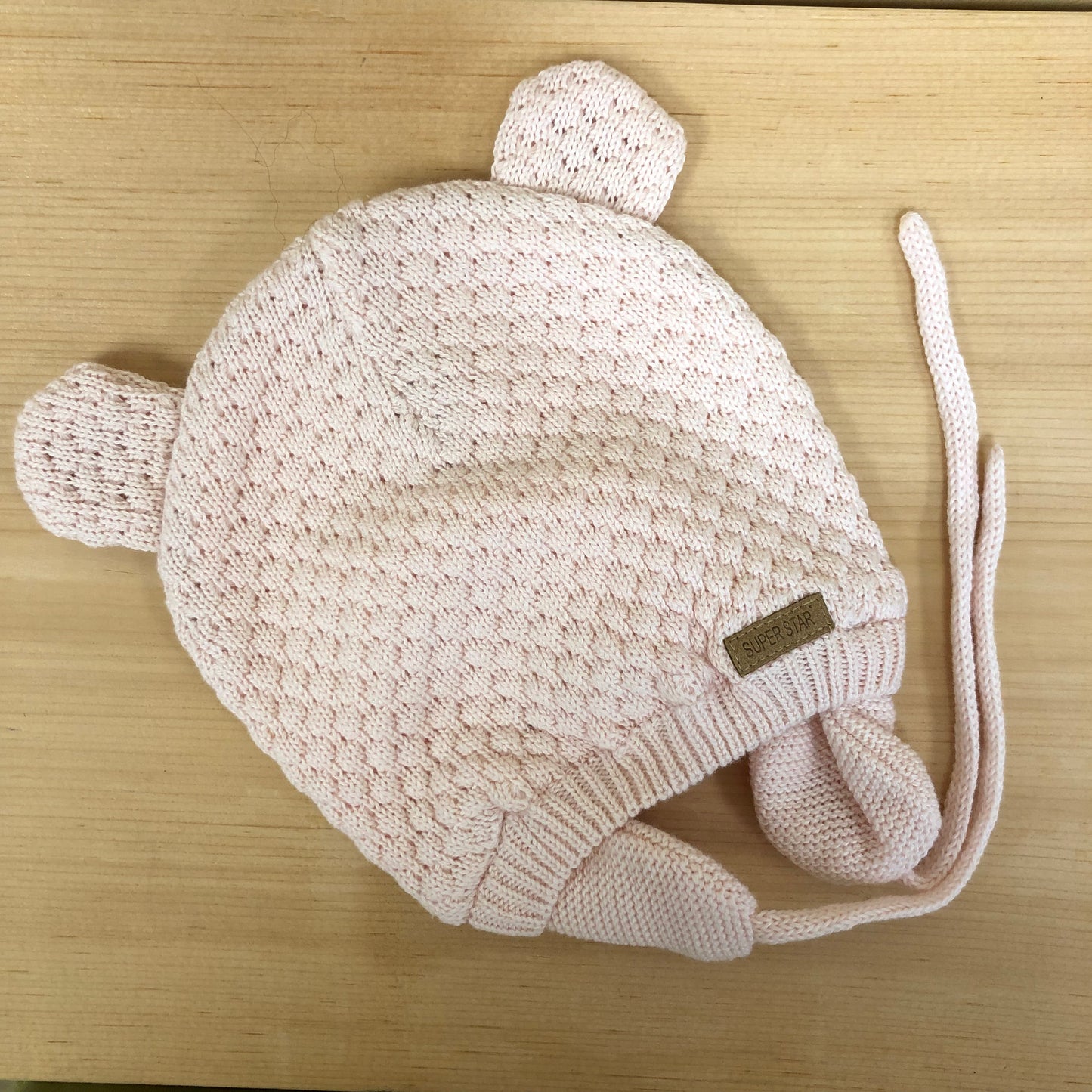 Pink Knit Ears Beanie