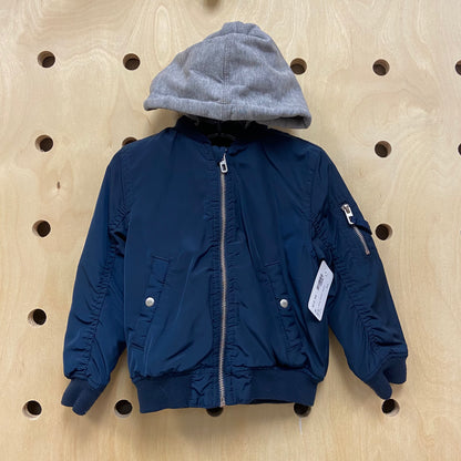 Blue + Grey Hoodie Jacket