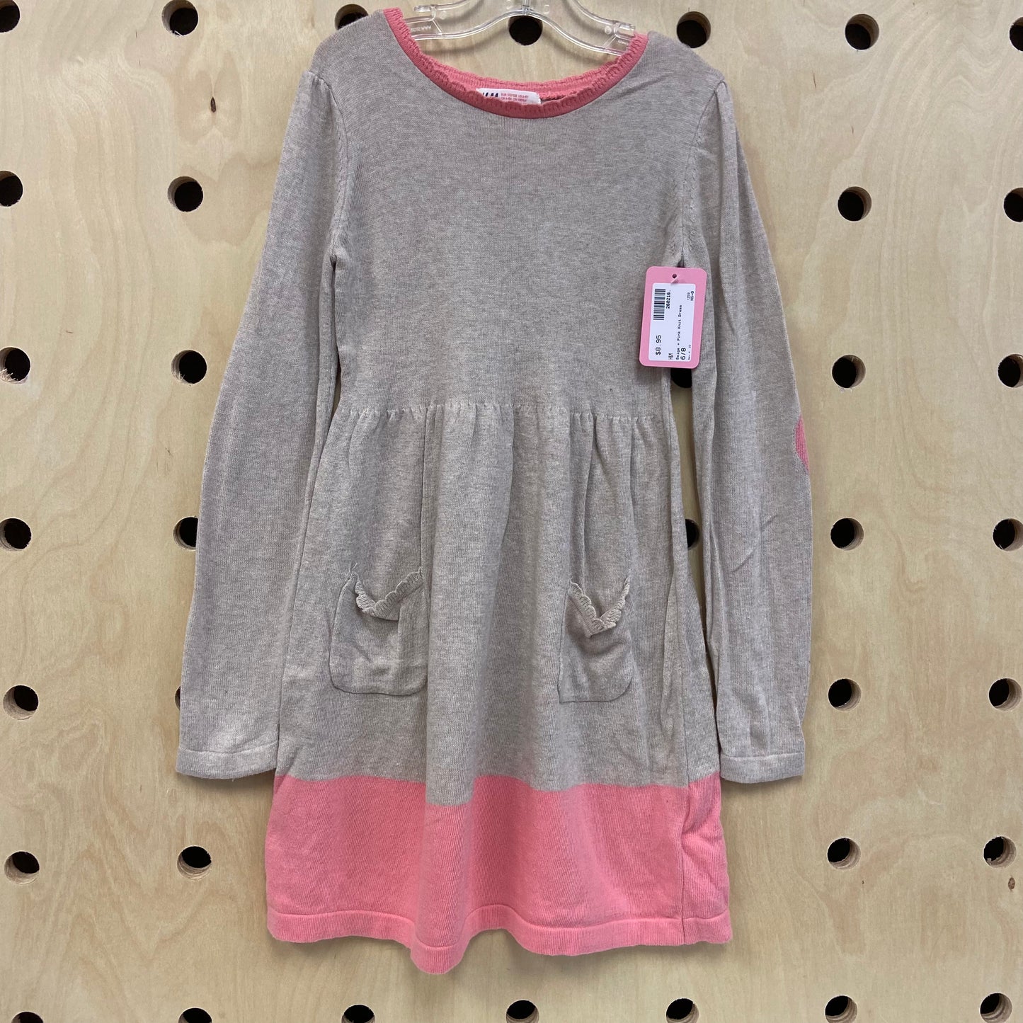 Beige + Pink Knit Dress