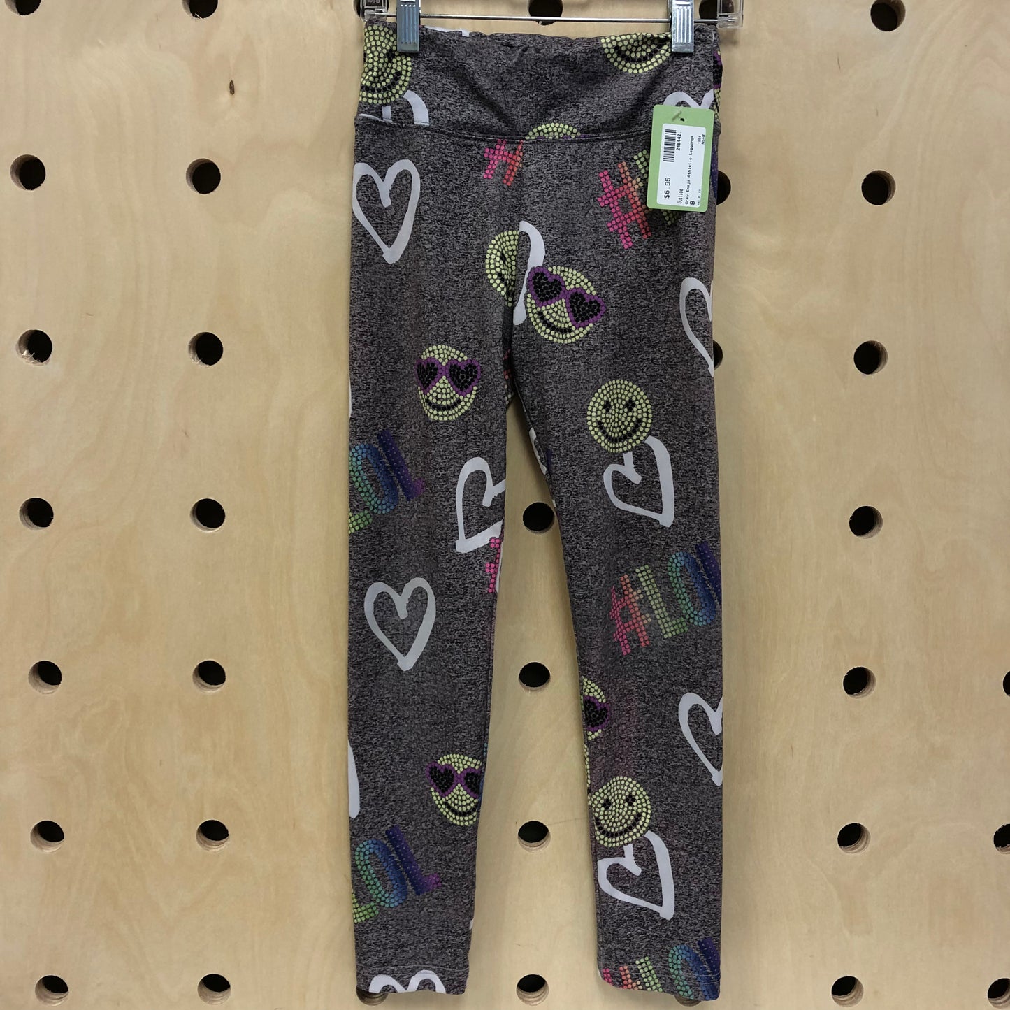 Grey Emoji Athletic Leggings
