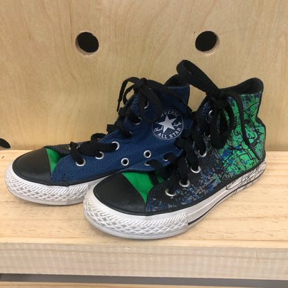 Blue + Green Frenchie Hi Tops